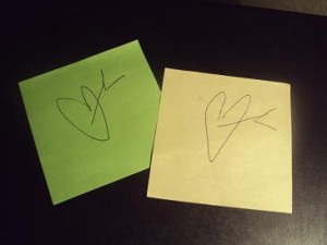 Cupid's heart Post-its 2 Cupid's heart Post-its 2