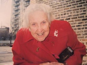 Mom in red coat Mom in red coat