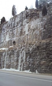 Waterfalls on cliffs 010