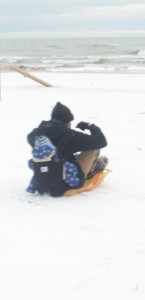 Thomas on Hans' back