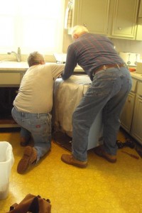 Installing the dishwasher