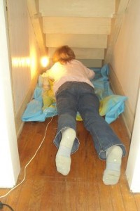 Mary painting closet