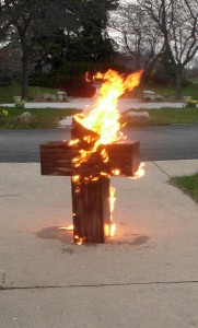 Burning cross