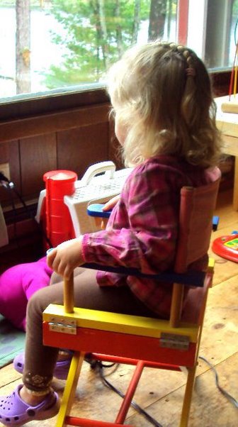 Skylar at the window.