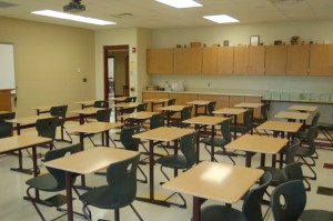 High school classroom