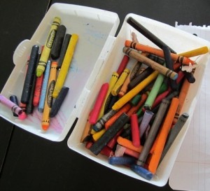 Skylar's crayons.