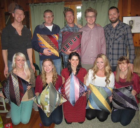 Pillows of Nate's ties