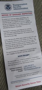 TSA note
