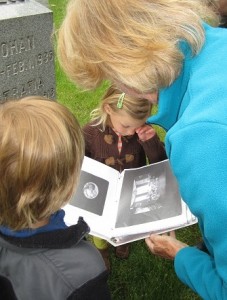 Explaining who is buried.