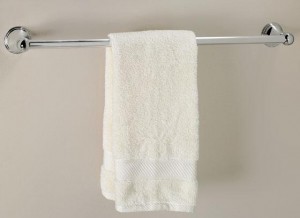 Neatly hung towel