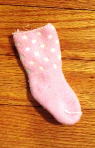 Pink bootee