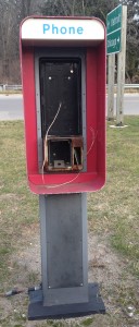 Empty phone booth