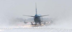 Snowy runway