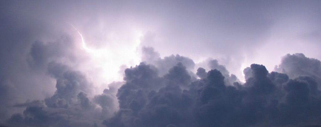 Lightning in clouds