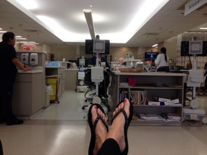 Mary's view during chemo