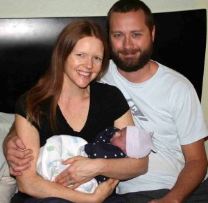 Baby Nelson meets his folks