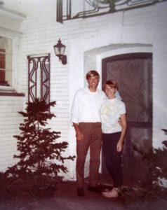 Mary and Bervin at front door