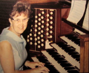 Mom at Moody organ.