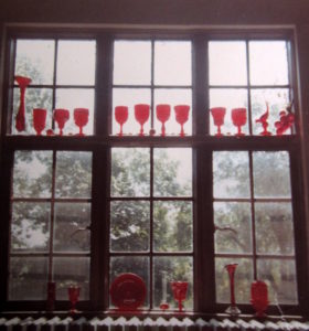 Red glass collection