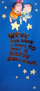 2nd anniversary card, front