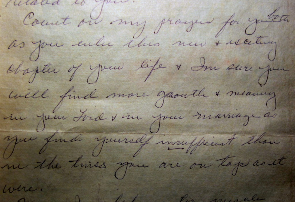 Aunt Joyce's letter