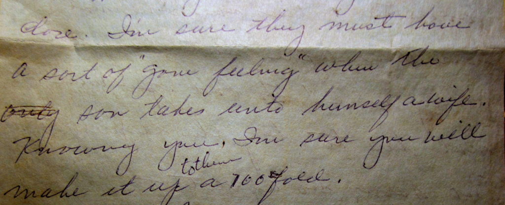 Aunt Joyce's letter.