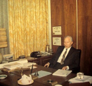 Dad at his desk