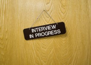 Interview sign