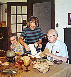 Mom and Dad and fondue.