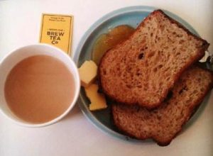 Toast and tea.