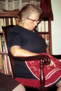 Aunt Agnes snoozes