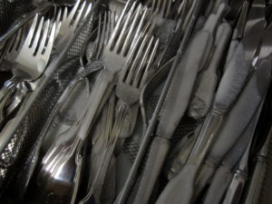 Doused silverware
